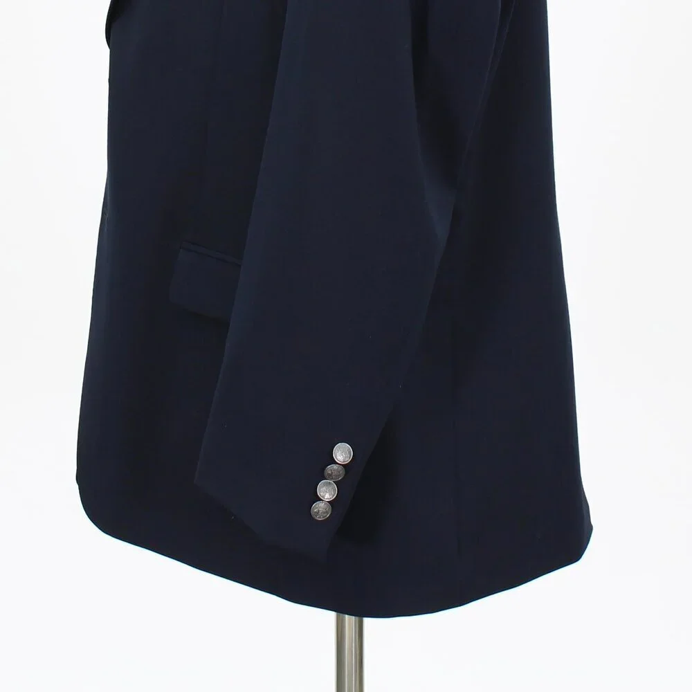 Michael Kors 46R Navy Solid 2-Button Sport Coat Blazer Jacket P436
